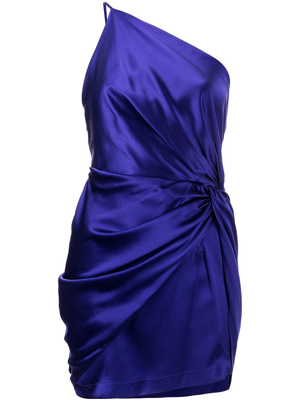 レビュー特典あり Michelle Mason ノットディテール ミニドレス パープル 防音耐震対策 ウェア Eservices Alzahra