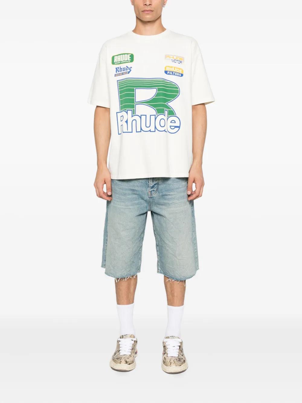 ☆夏におすすめ！☆ RHUDE LOVERS SHORT SLEEVE T-SHIRT Rhude Men's Lovers Short Sleeve T-Shirt in White Rhude