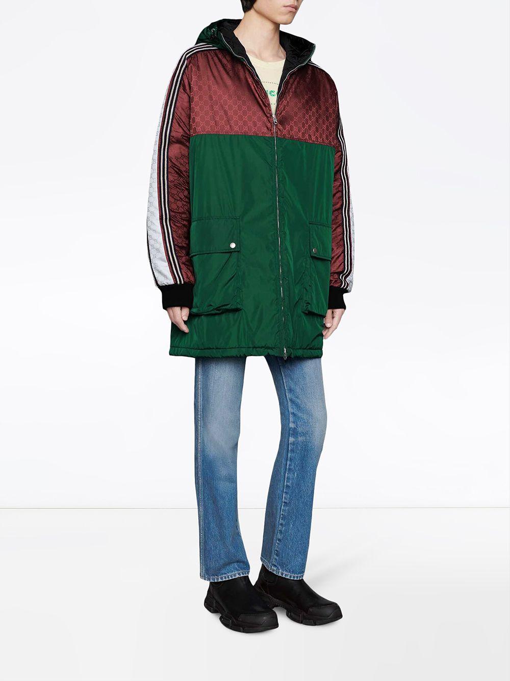 GG Jacquard Nylon Jacket in Green Men -