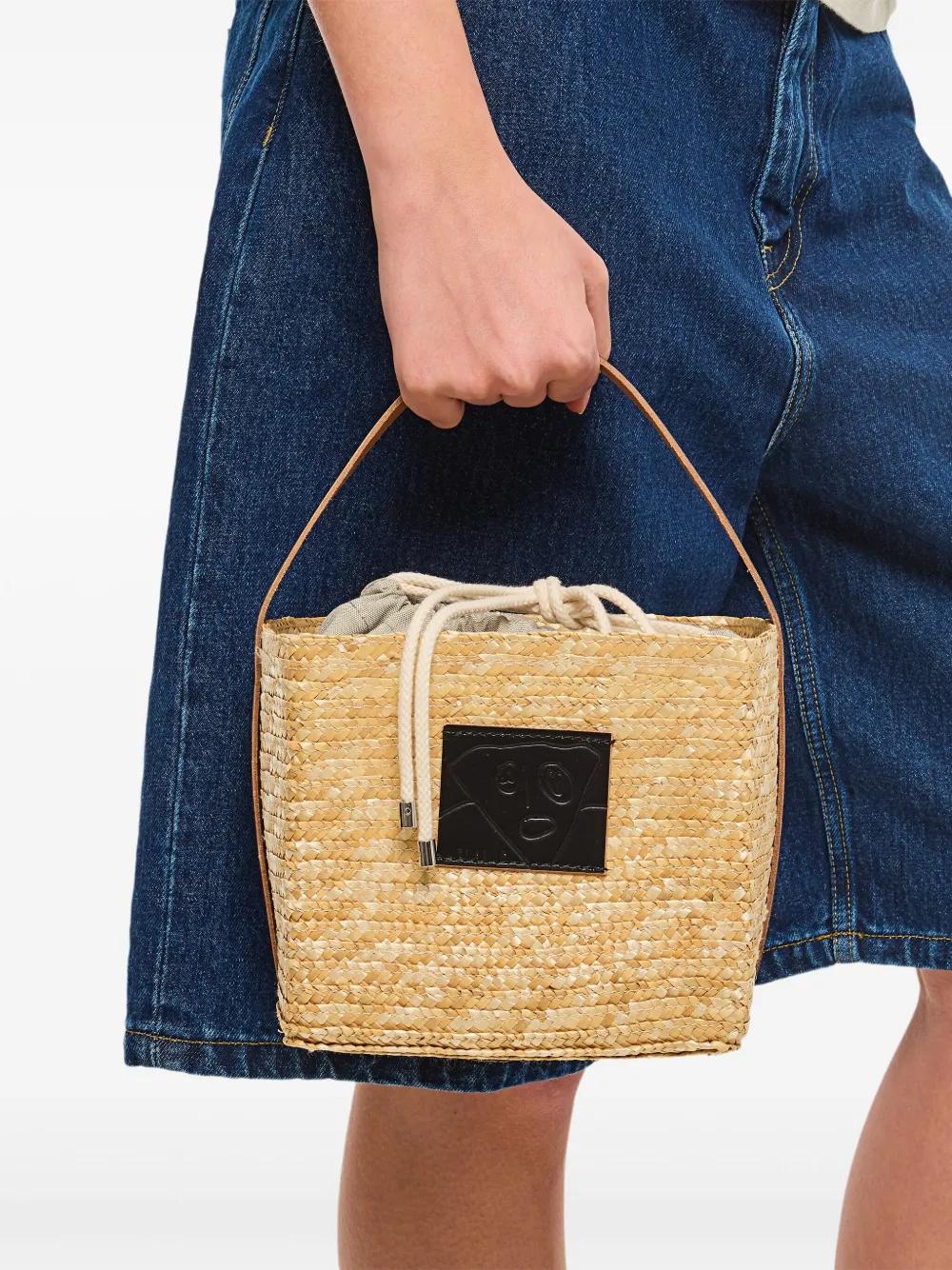 トートバッグ Plan C Woven Raffia Shopper Bag Plan C Woven-Raffia Tote Bag in Natural | Lyst