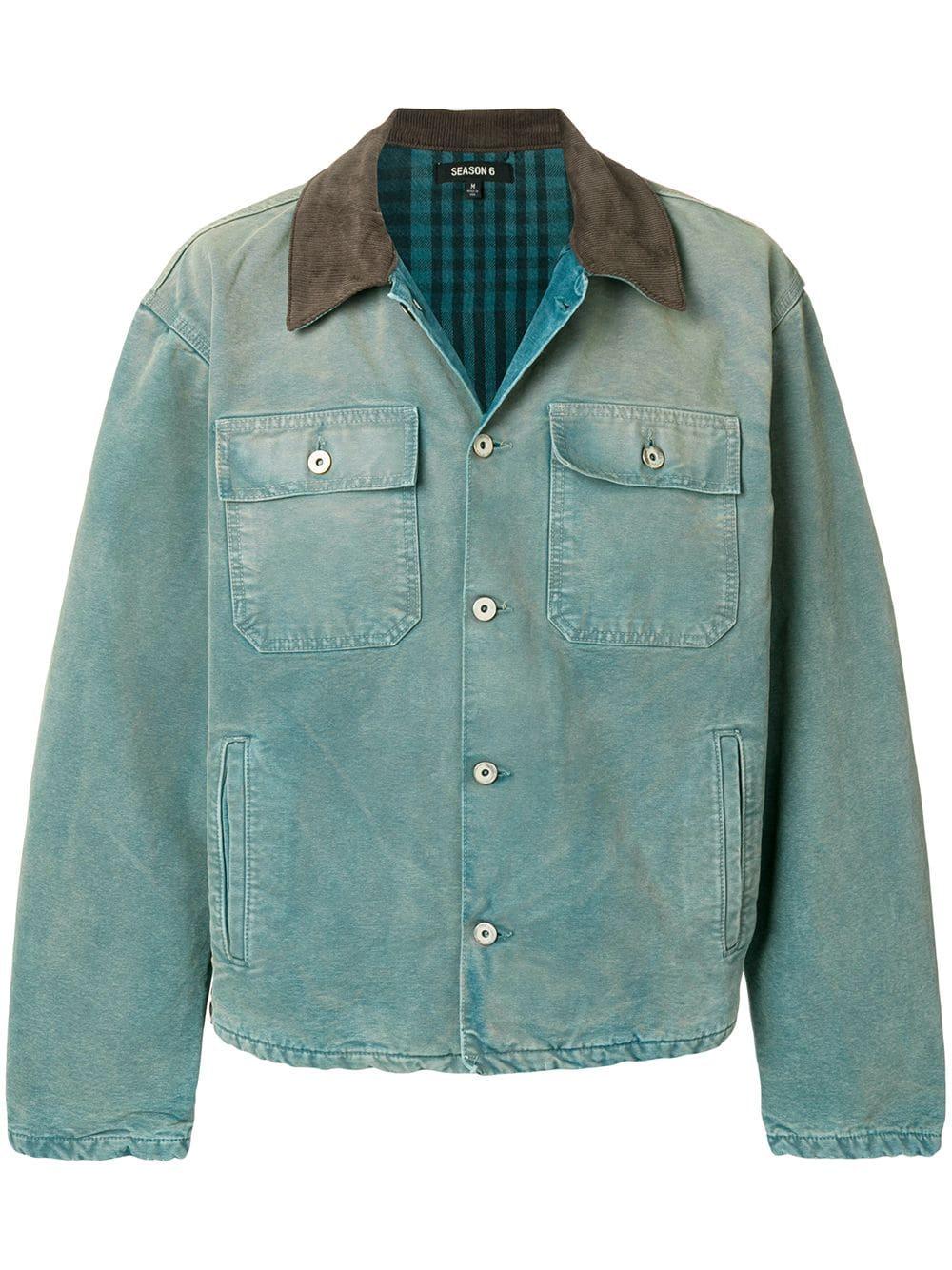 Yeezy Season 6 Denim Jacket in Blue for Men Lyst