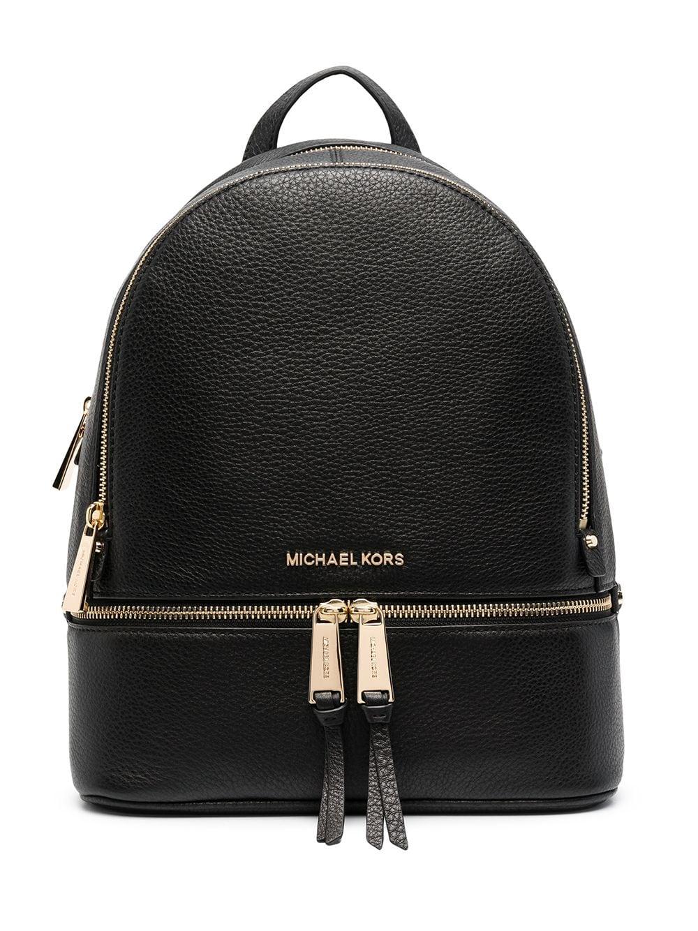 Black michael kors backpack purse hot sale