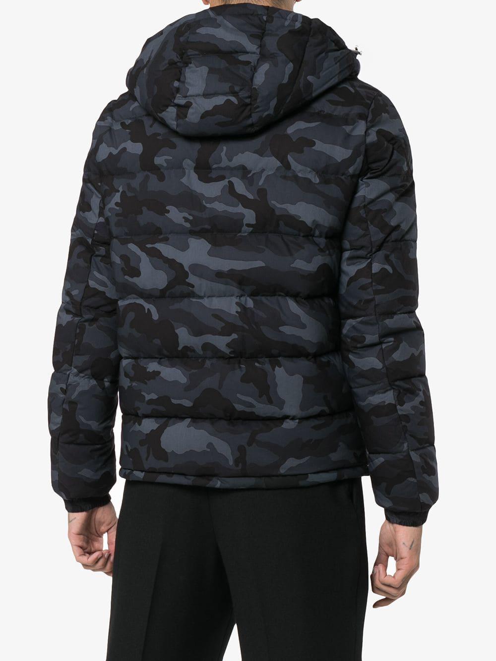 Moncler Cotton Aiton Down-filled Hooded Jacket in Blue for Men - Lyst