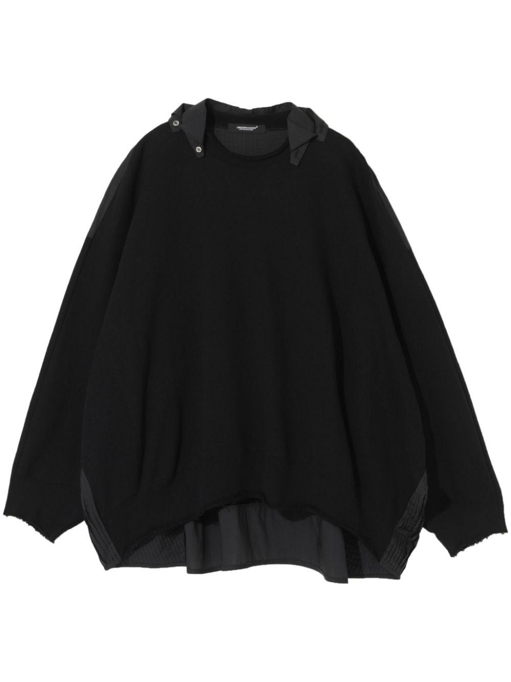 Undercover レディース ブラック レイヤード プルオーバー セーター 
