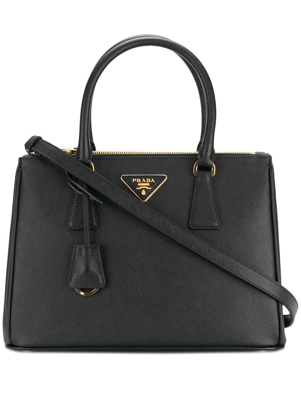 Prada Leather Bibliotheque Large Tote Bag in Nero (Black) - Save 49% - Lyst
