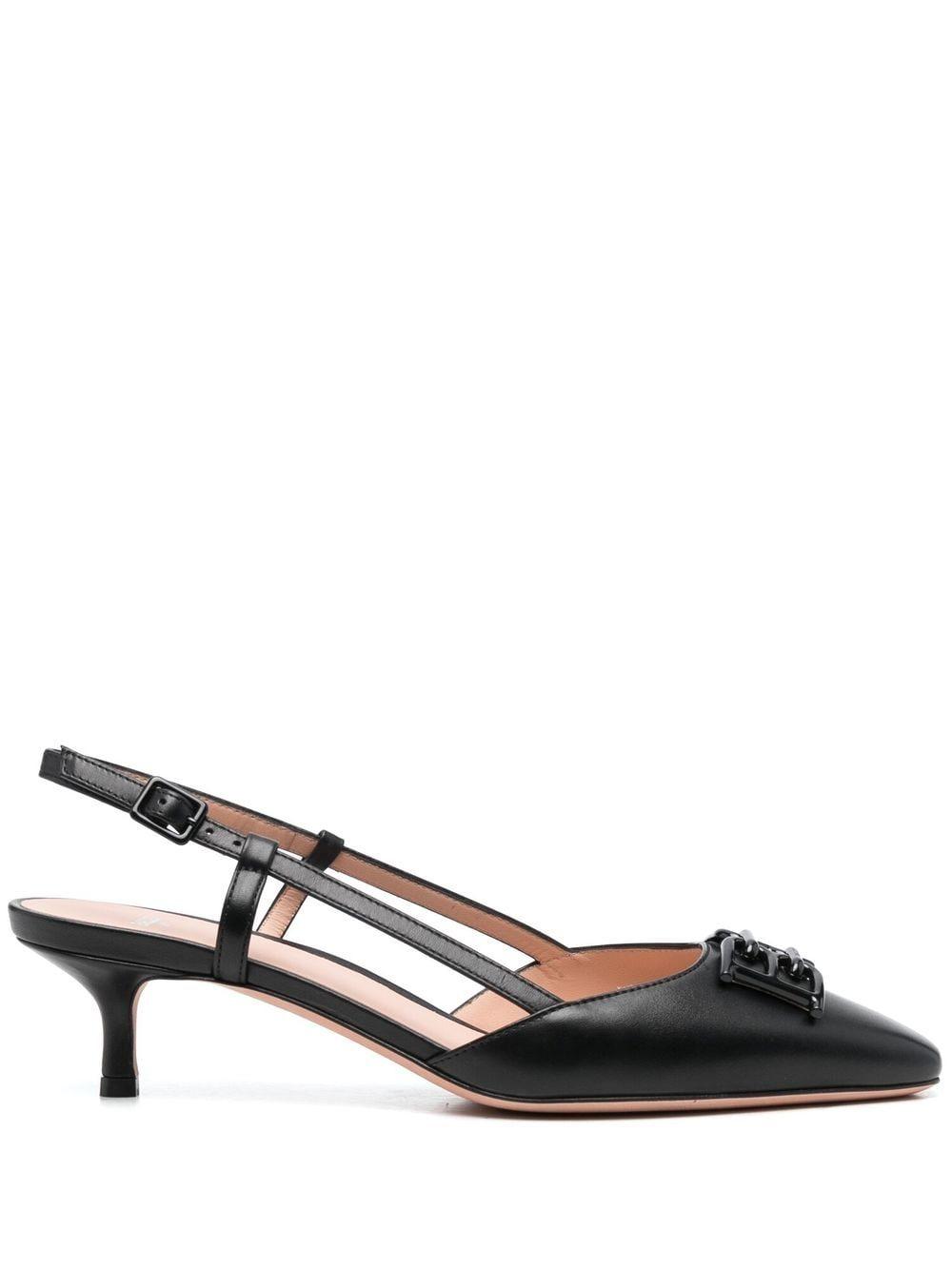 Bally Eva 50mm Leather Pumps in Black | Lyst