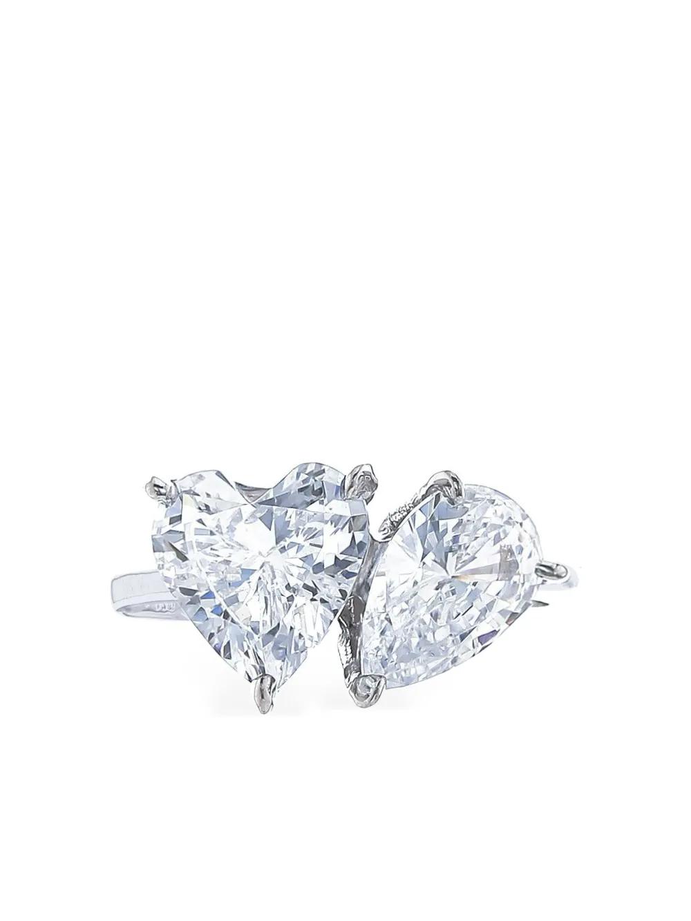 Fantasia by Deserio 14K Heart Pear Diamond Ring in White Lyst