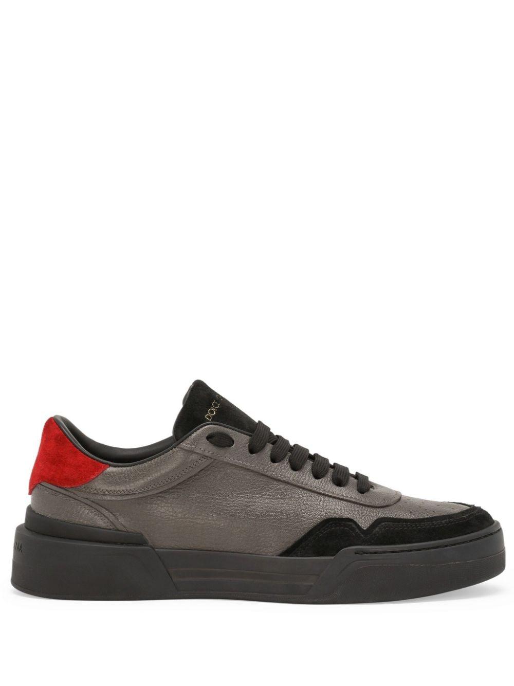 Dolce Gabbana New Roma Panelled Leather Sneakers in Brown for Men Lyst