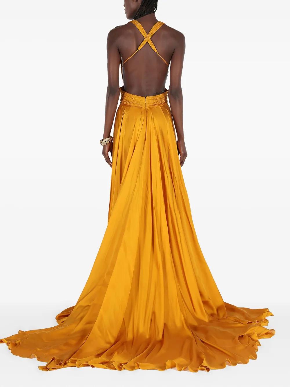 fairy dress dolls kill Recent Roberto Cavalli Plunging Black Silk Jersey Dress – Shrimpton Couture main image 1