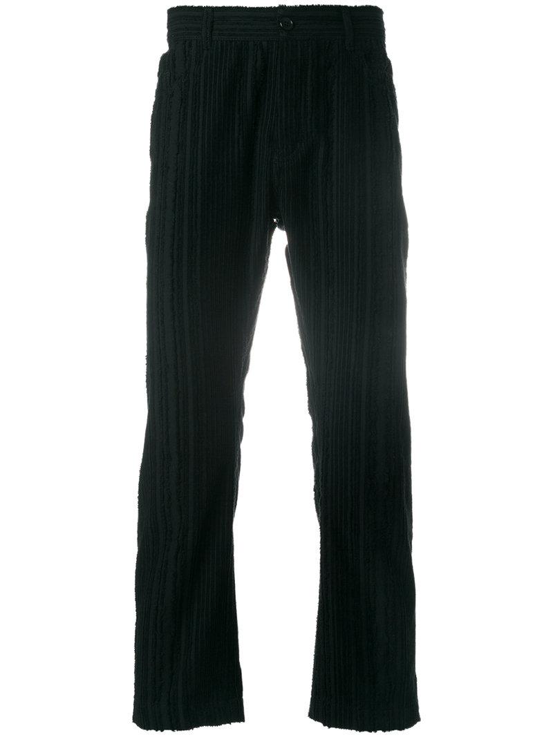 striped cropped trousers