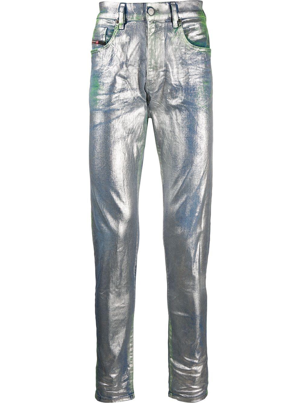 DIESEL Denim D-strukt Slim Fit Jeans in Silver (Metallic) for Men - Lyst