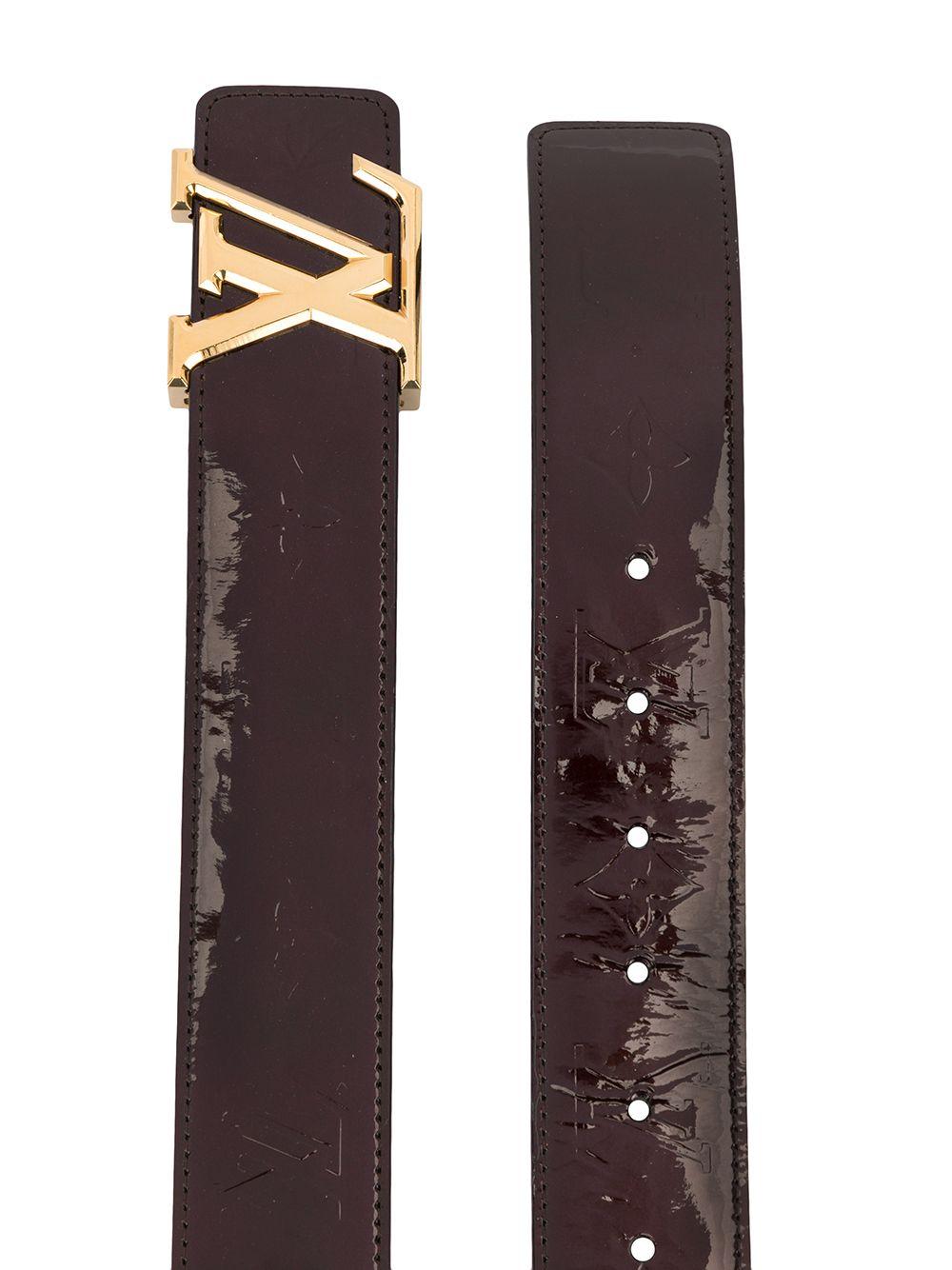 Louis Vuitton Monogram Plaque Belt in Brown