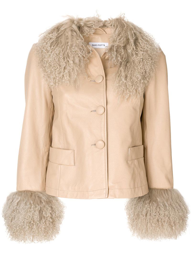 shearling trim coat