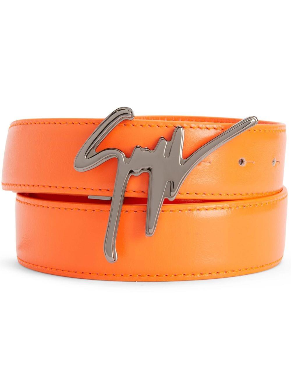 Cinturón con letras del logo Giuseppe Zanotti de hombre de color Naranja |  Lyst