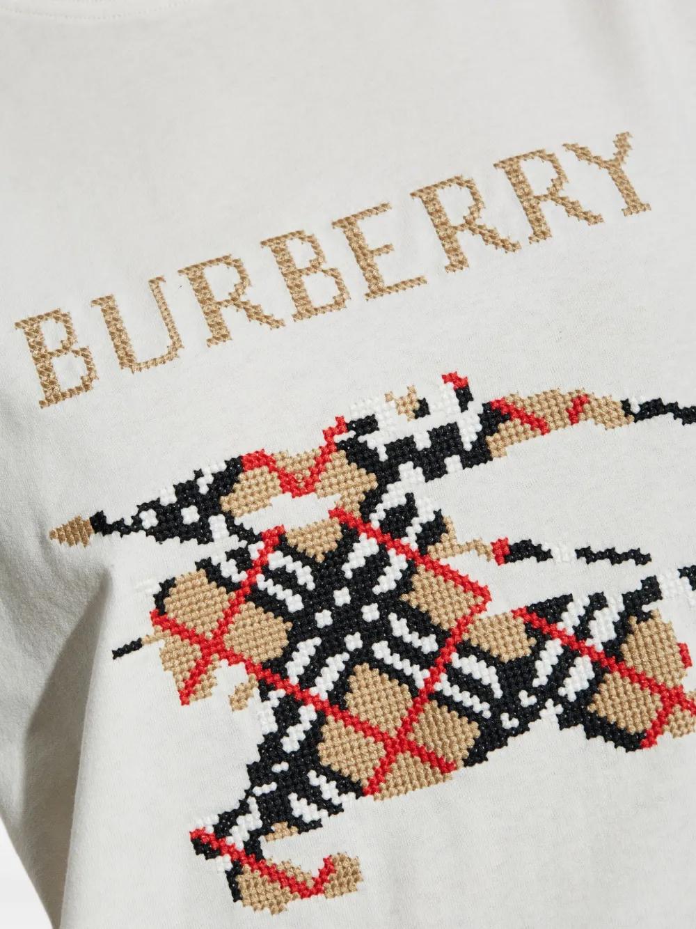 Tシャツ・カットソー BURBERRY CHECK MOTIF COTTON T-SHIRT BURBERRY - Check Motif Cotton T-shirt Burberry