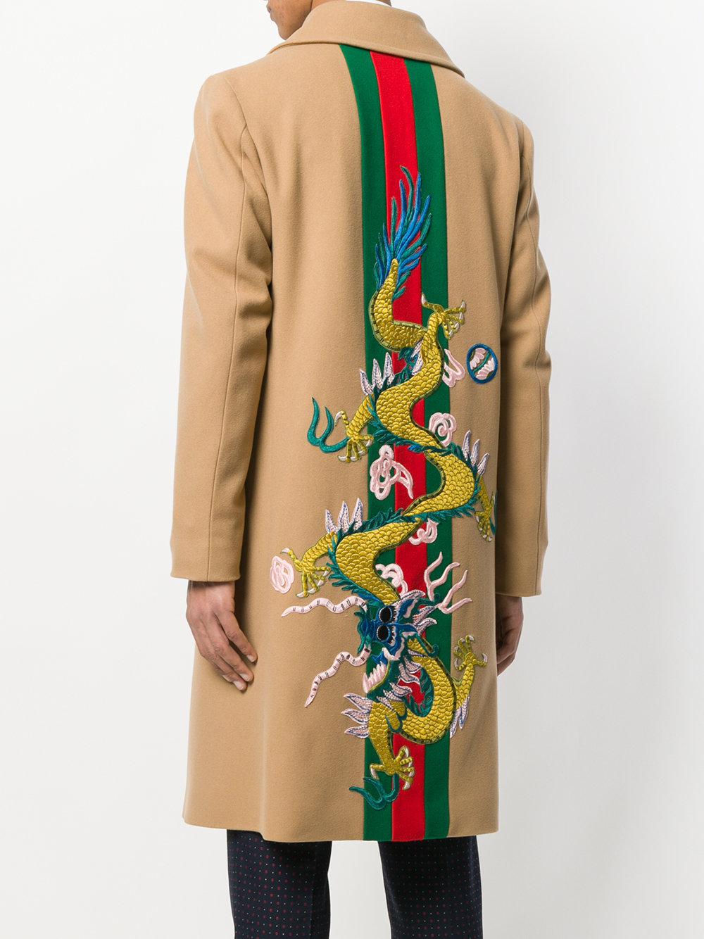gucci embroidered coat
