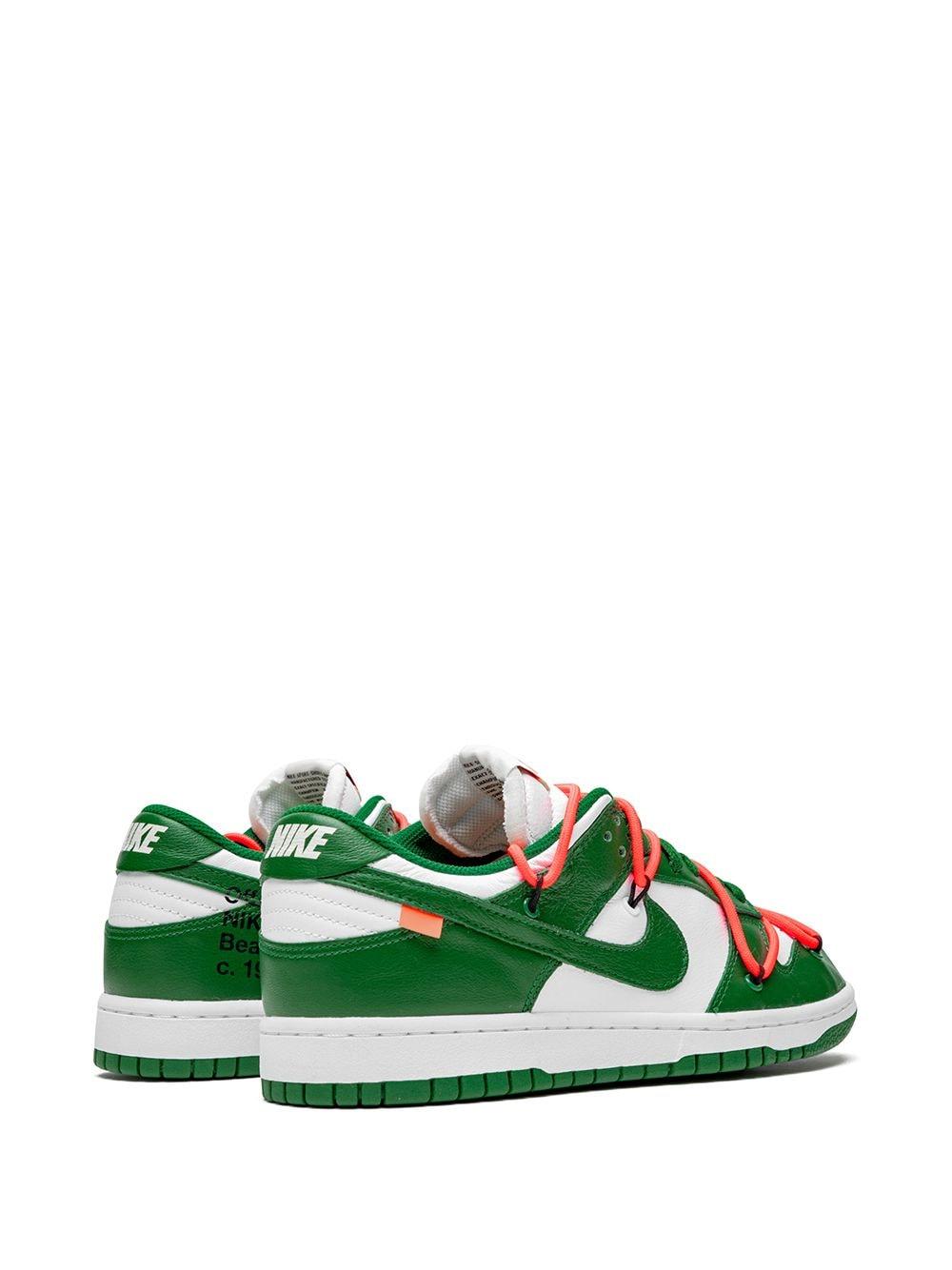 NIKE X OFF-WHITE Lace Dunk Low Sneakers in Green for Men - Lyst
