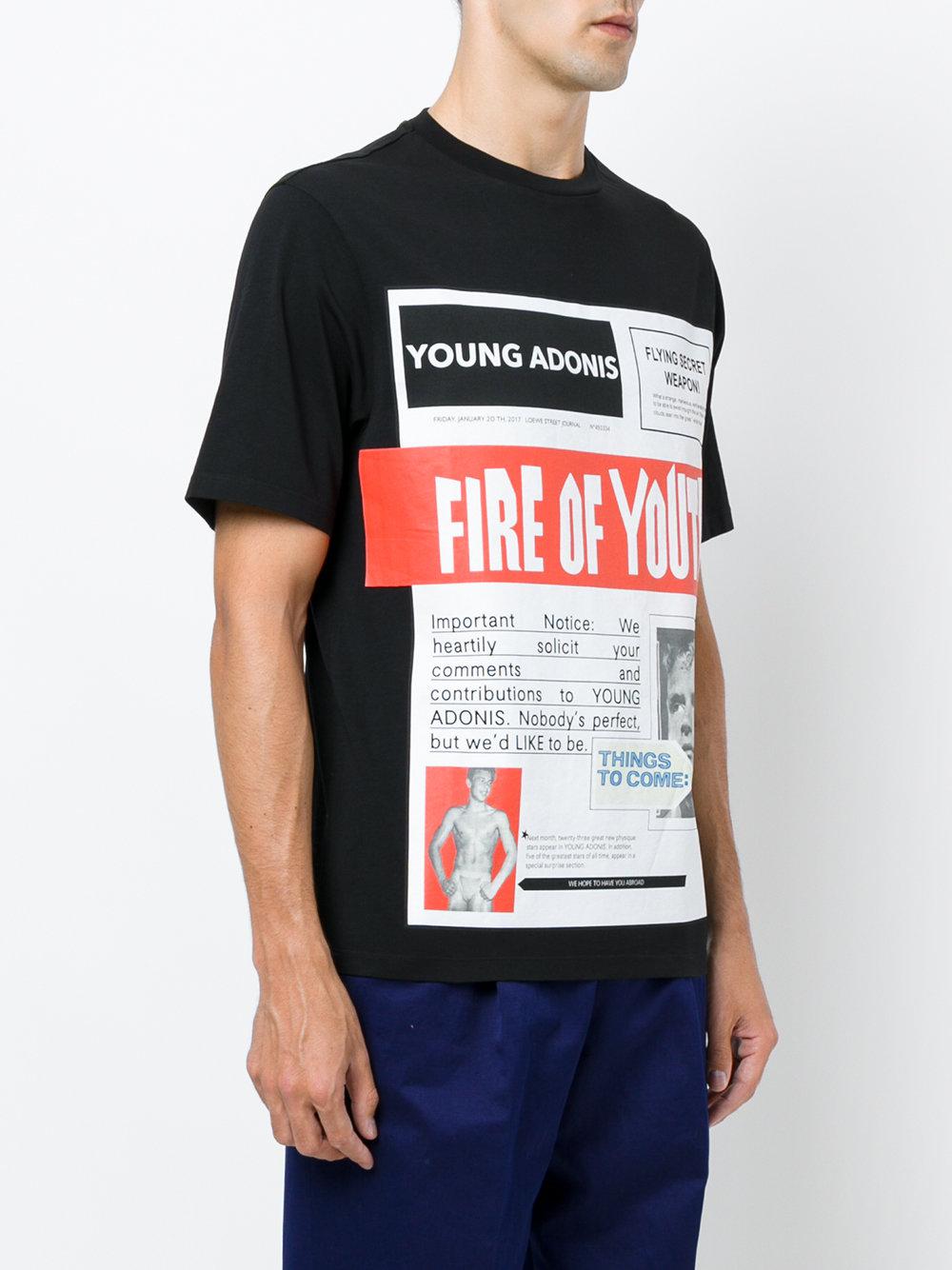 Loewe Fire Of Youth Poster T-shirt in Black for Men | Lyst