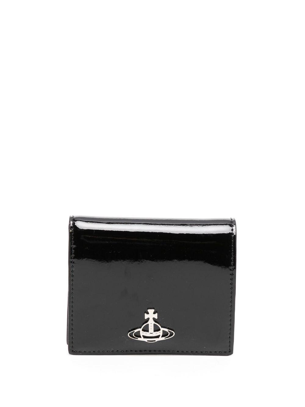 Vivienne Westwood Shiny Patent Woman Billfold in Black Lyst