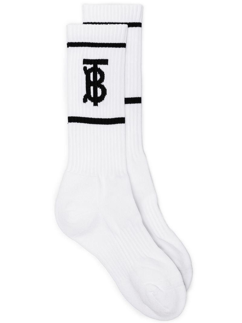 burberry logo socks