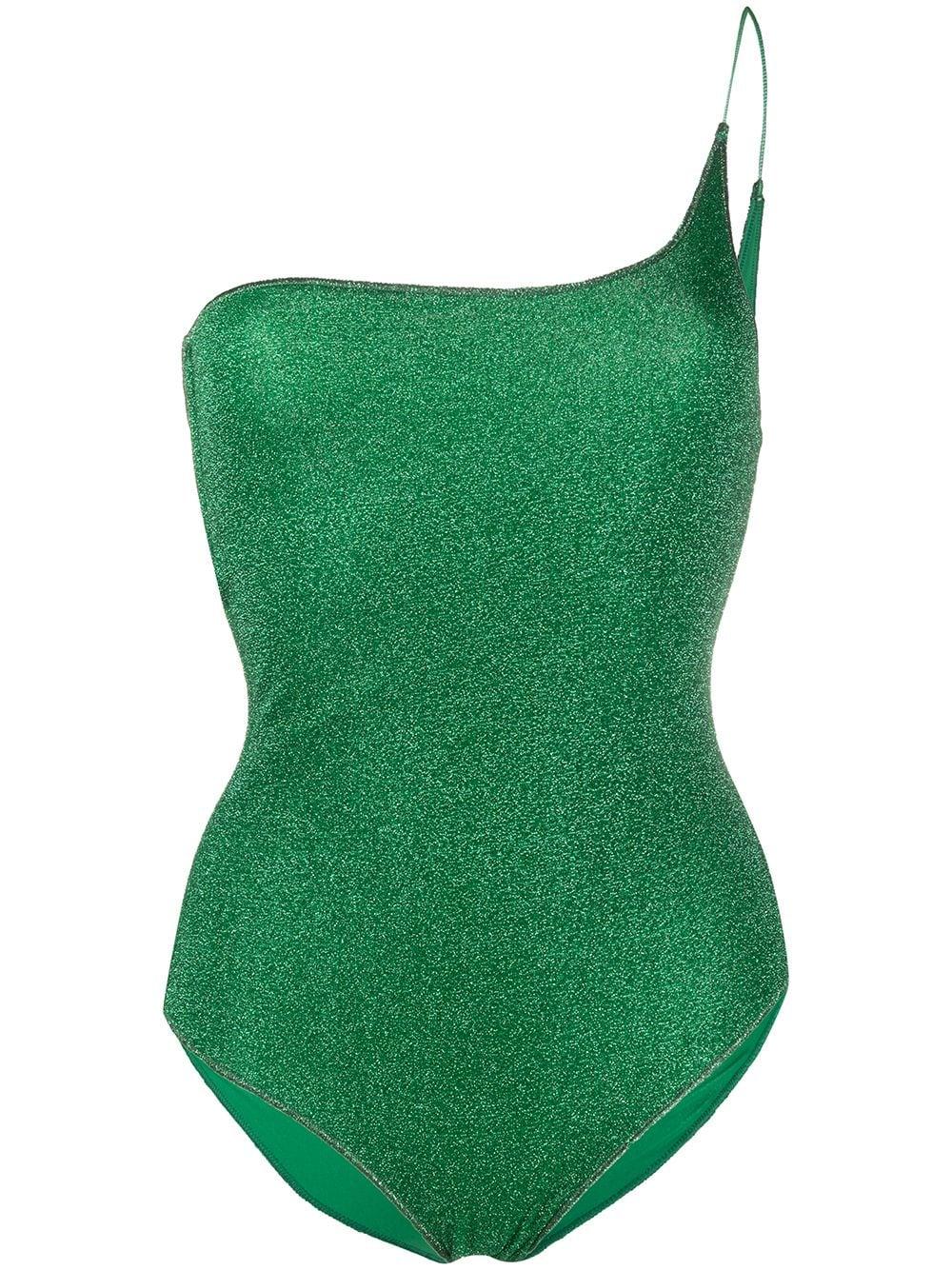 Maillot de bain asymétrique à paillettes Oséree en coloris Vert | Lyst