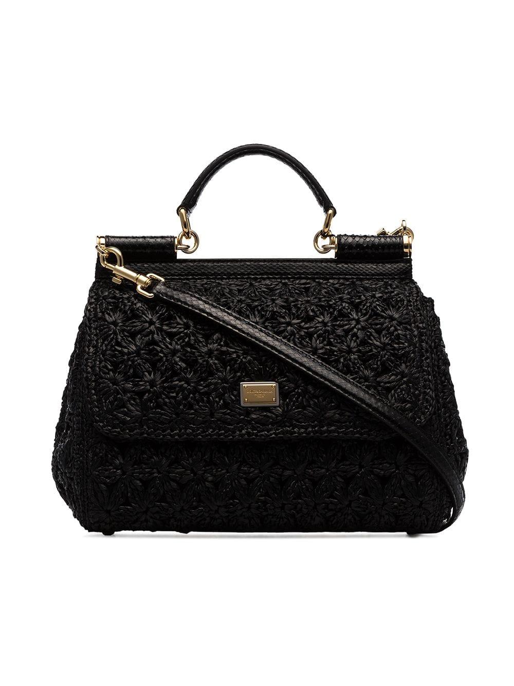 Dolce & Gabbana Synthetic Black Sicily Raffia Tote Bag - Save 51% - Lyst