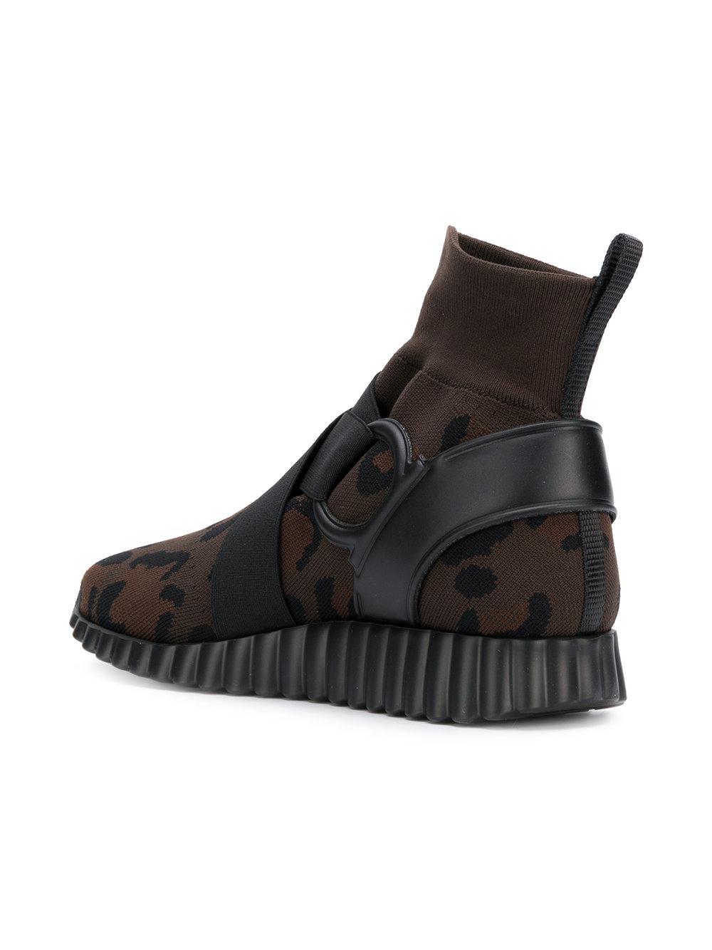 leopard sock sneakers