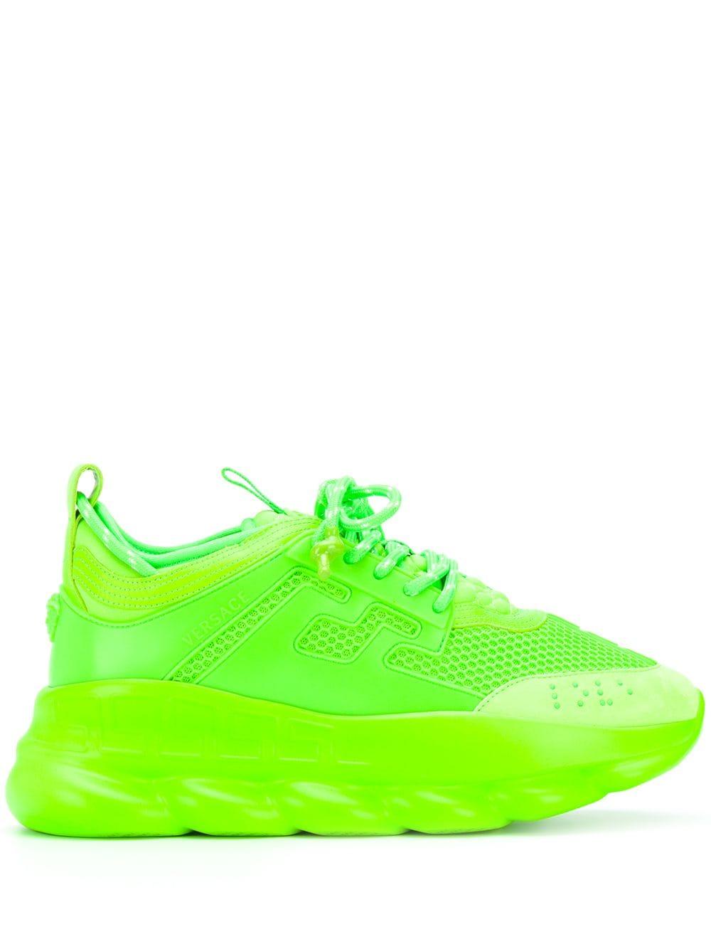Versace Chain Reaction Low-top Sneakers in Green for Men | Lyst Australia