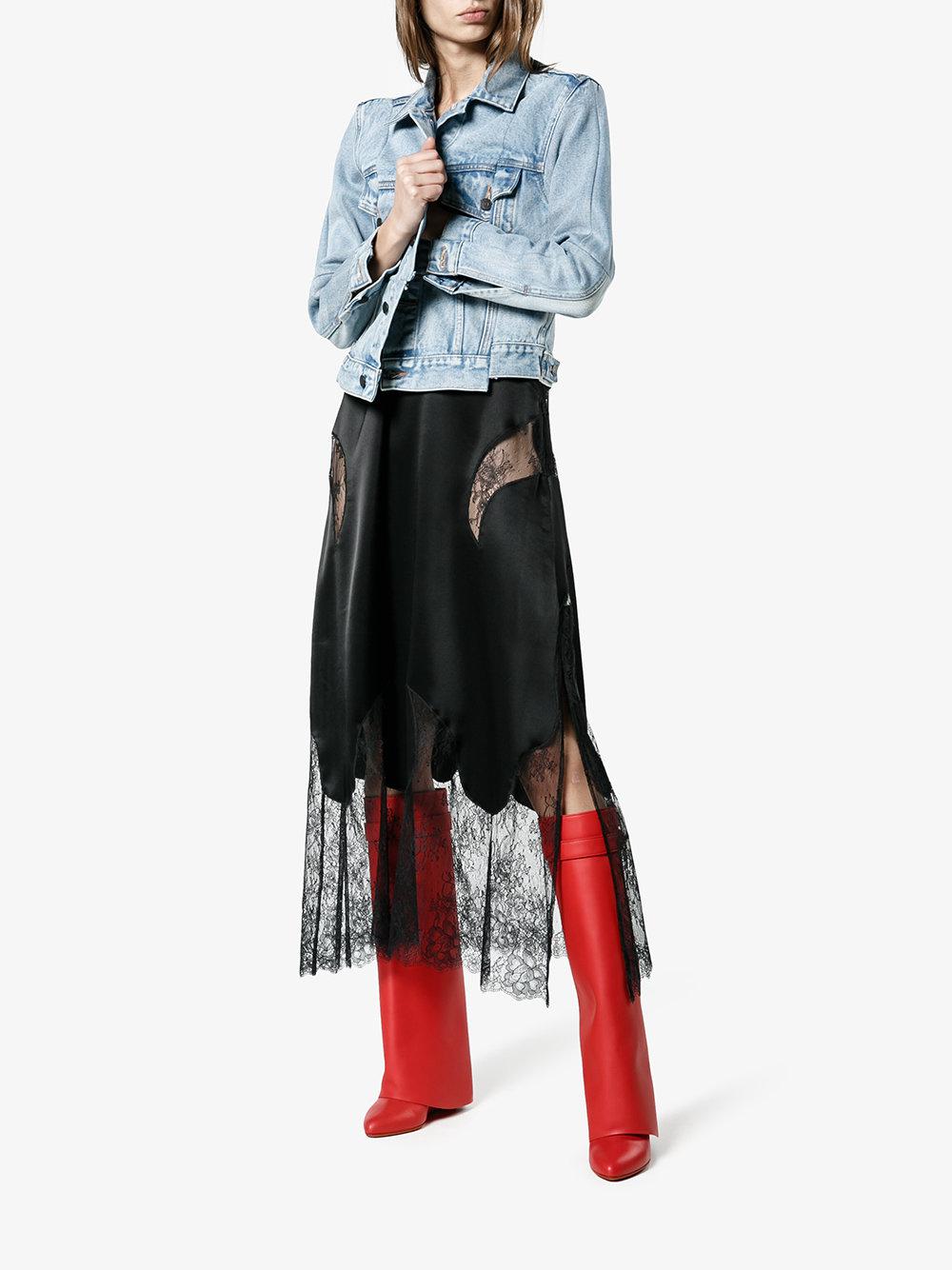 red givenchy shark lock boots