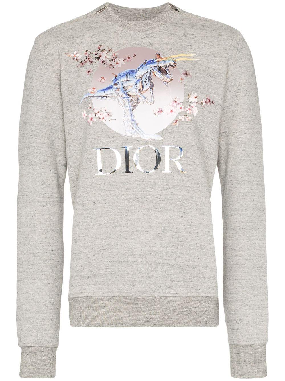 Dior Sorayama Dinosaur Print Sweatshirt in for Men | Lyst