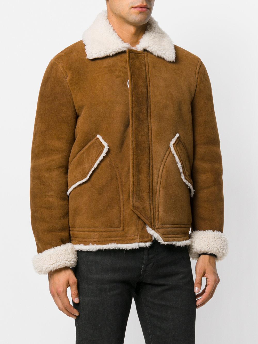 off white shearling coat