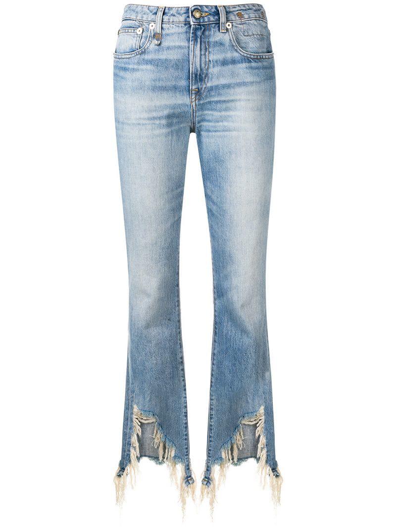 Download R13 Denim Ripped Jeans in Blue - Lyst