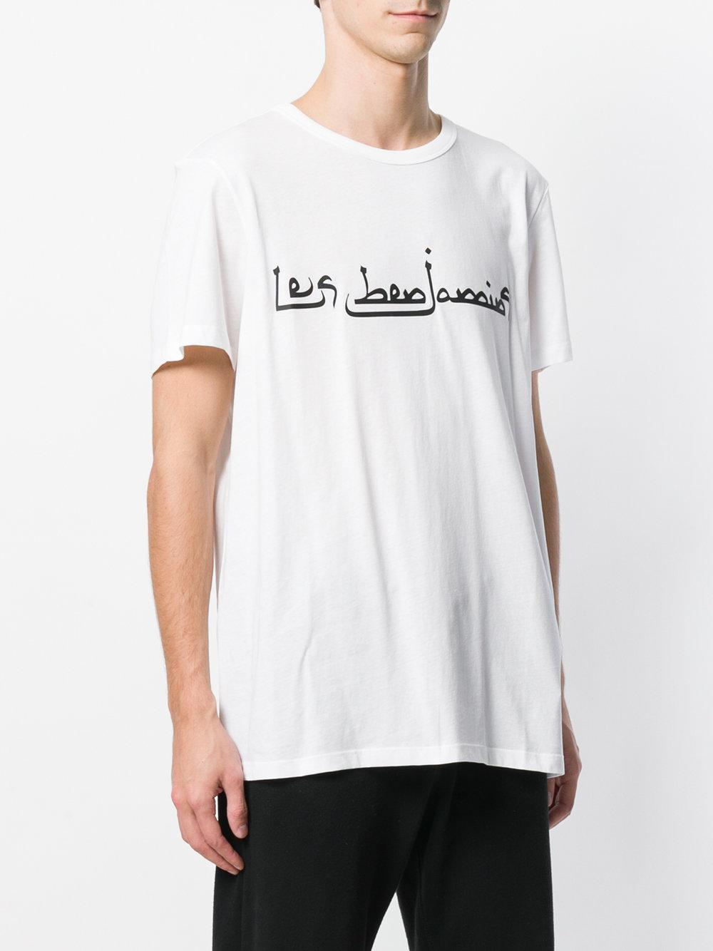 Les Benjamins Cotton Arabic Print T-shirt in White for Men - Lyst