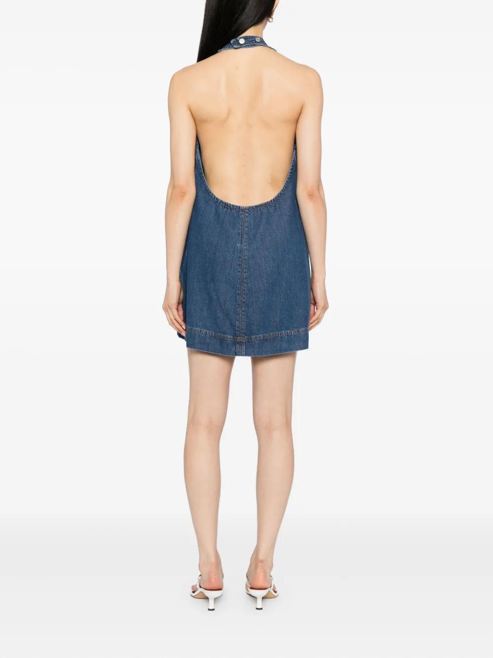 avielle lived-in denim mini dress Reformation Avielle Lived-in Mini Dress in Blue