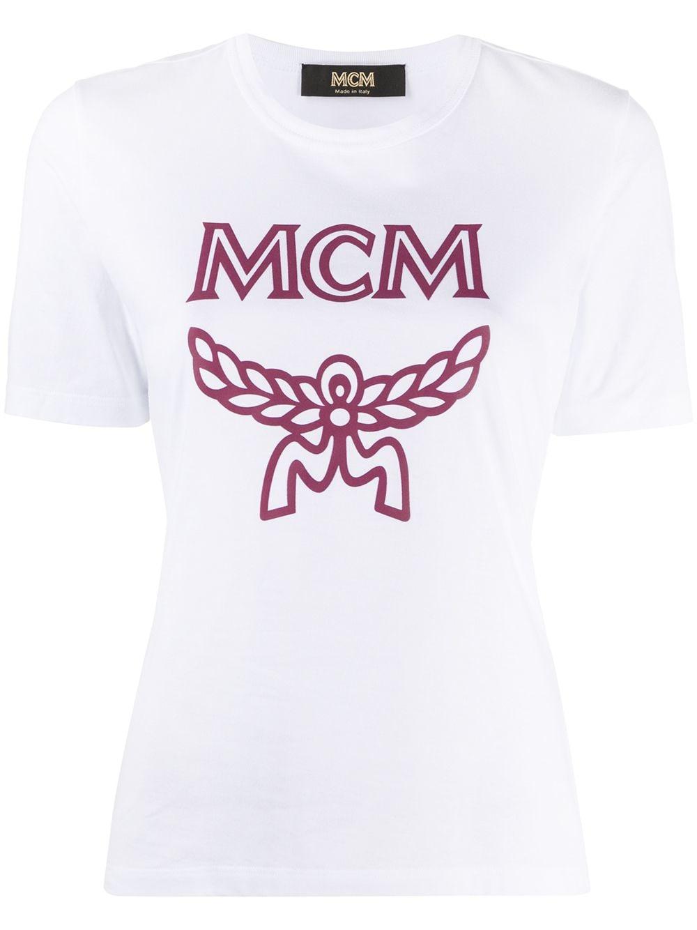 MCM Logoprint Cotton Tshirt in White Lyst