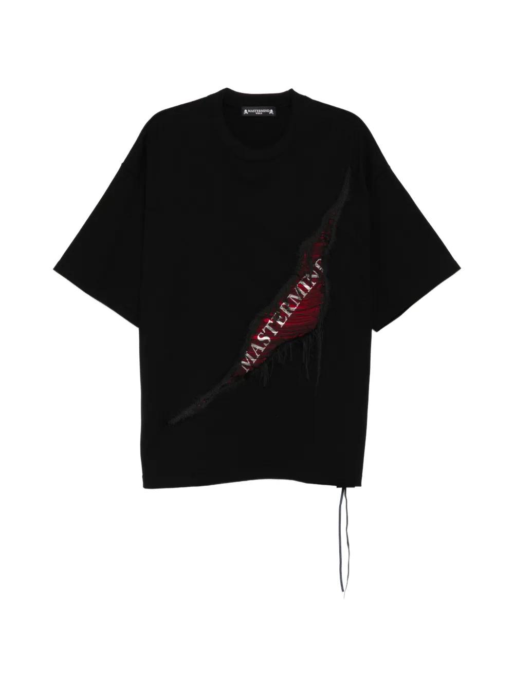 MASTERMIND WORLD Distressed Ripped T-Shirt in Black for Men | Lyst UK