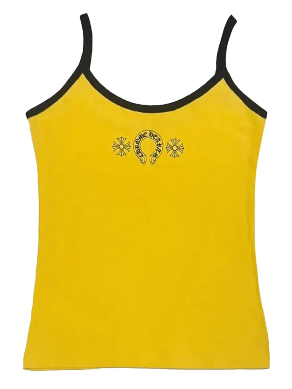 Chrome Hearts Horseshoe Logo Tank Top in Yellow | Lyst UK