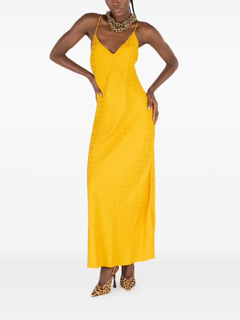 roberto cavalli gold snake dress Monogram in Yellow 032626