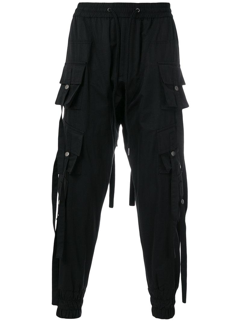 D.GNAK Cotton Parachute Strap Trousers 