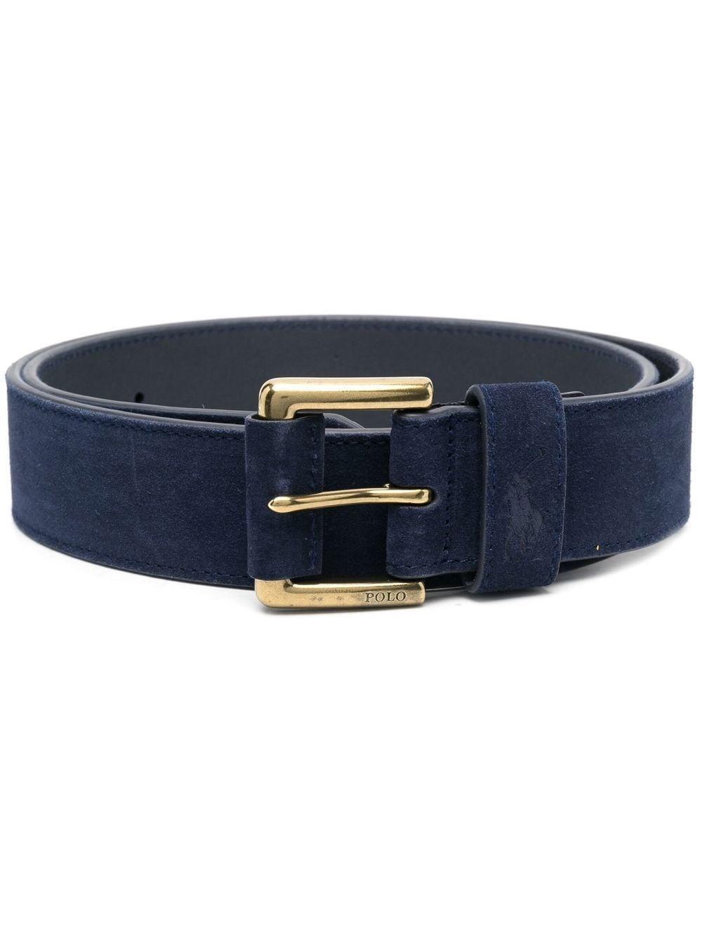 Polo Ralph Lauren Suede Buckle Belt in Blue for Men | Lyst