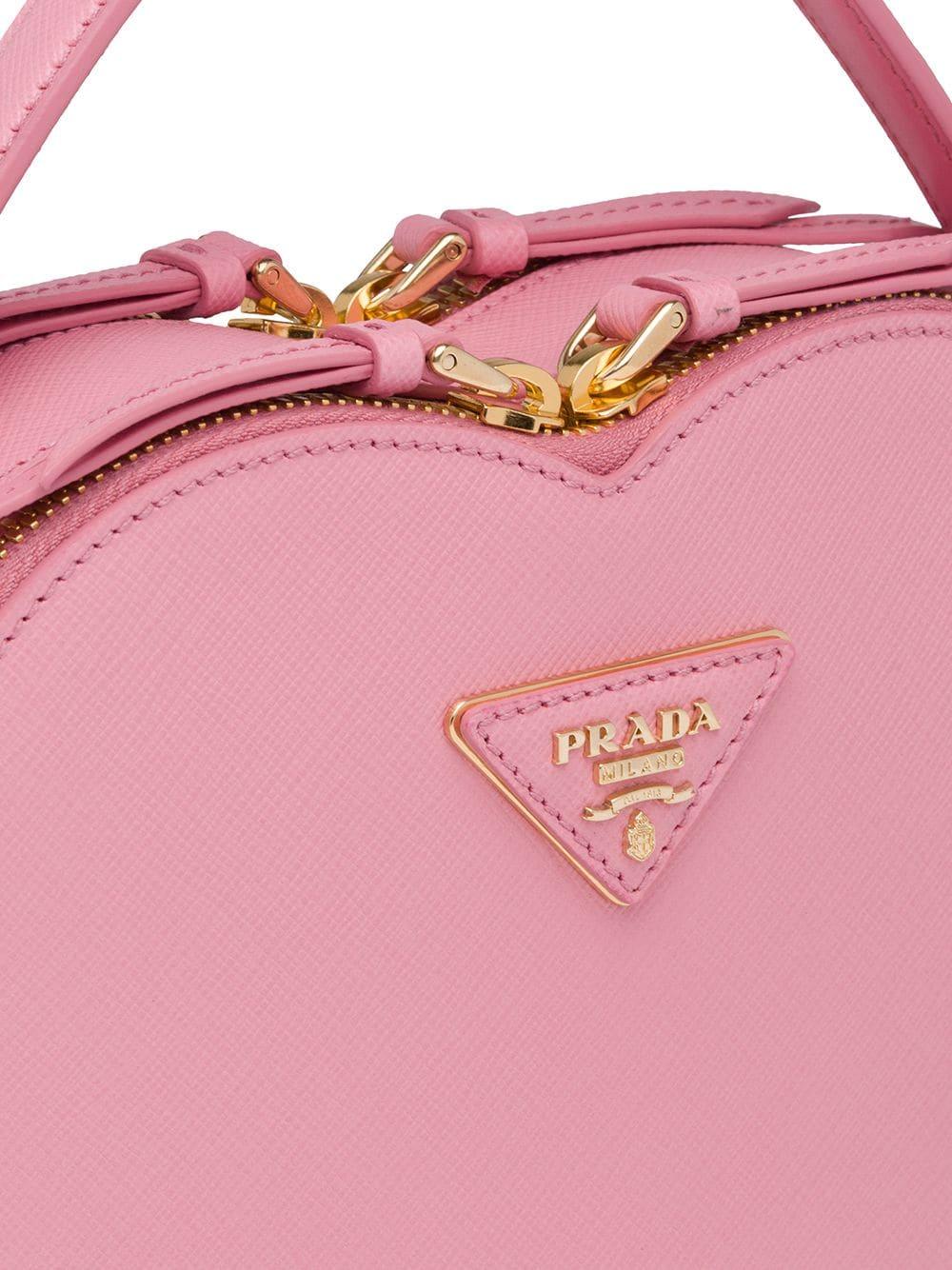 Prada Leather Odette Bag in Pink | Lyst