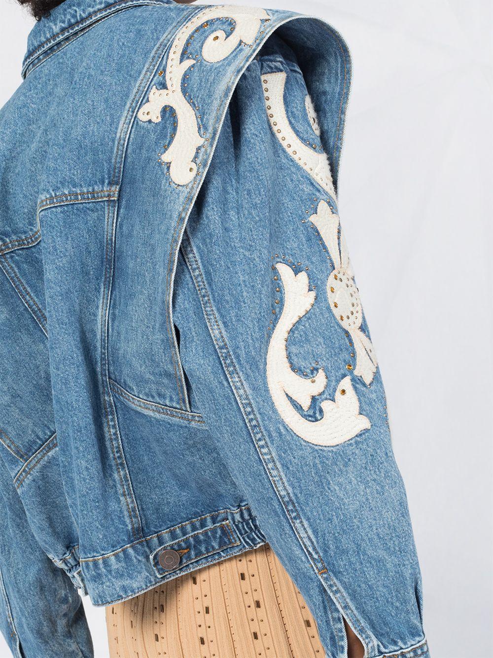 Sandro Kevin Studded Denim Jacket in 
