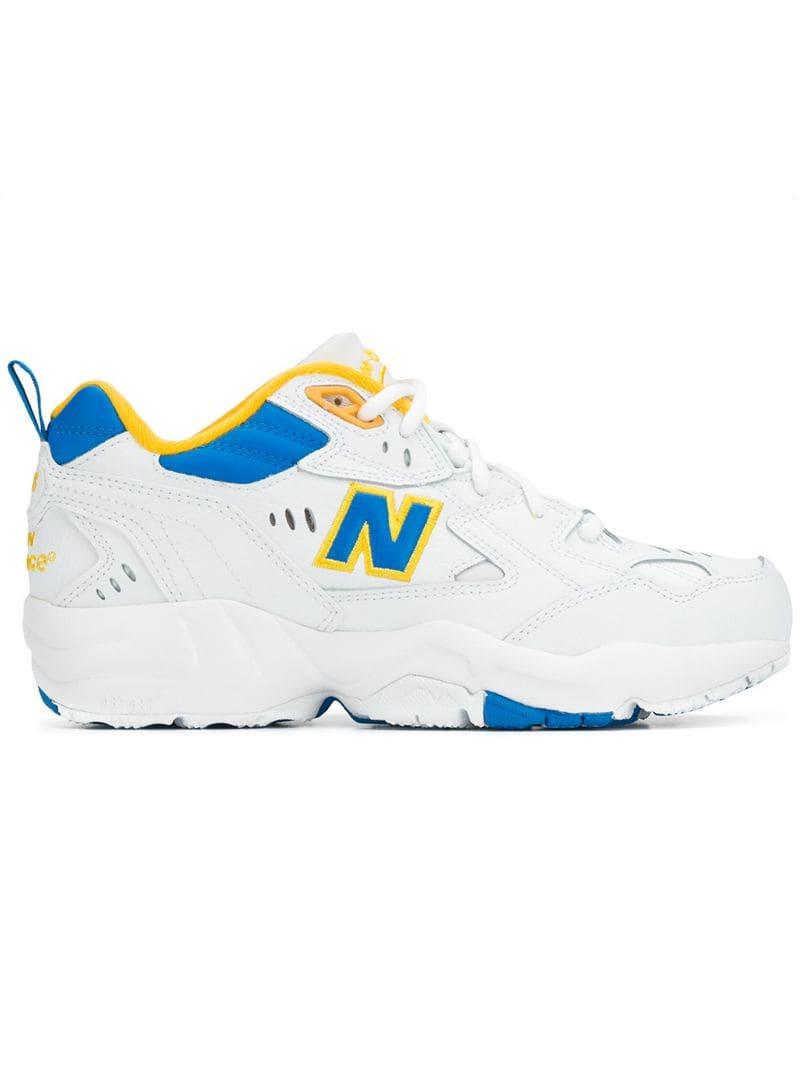 New Balance Leather 608 Retro Sneakers in White - Lyst