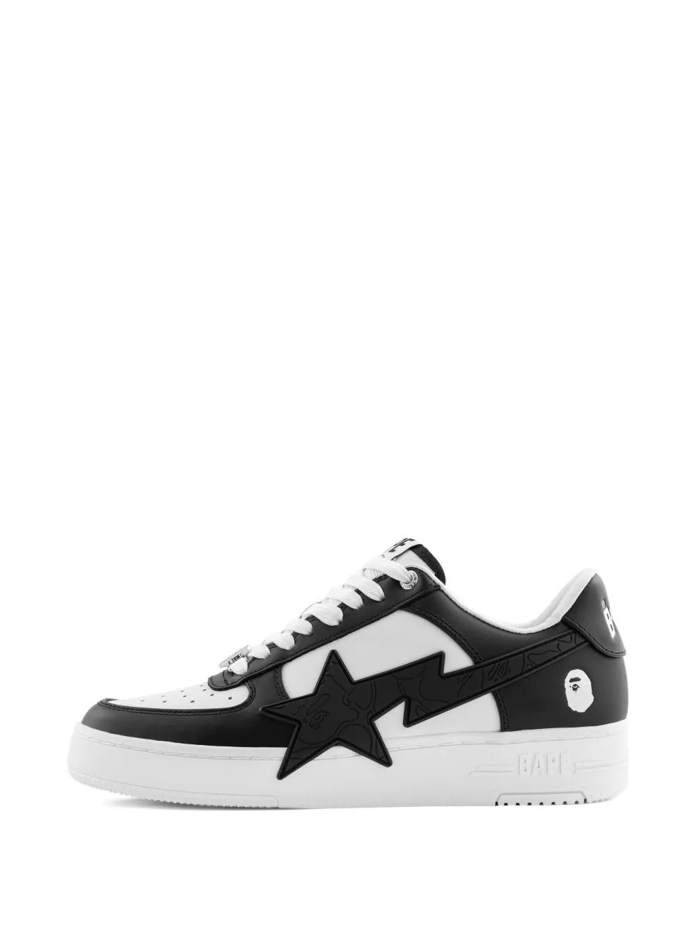 bapesta low black and white