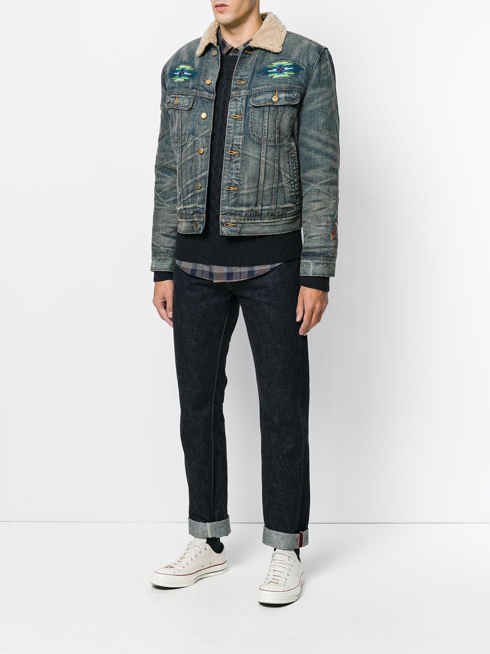 Polo Ralph Lauren Embroidered Denim Jacket in Blue for Men Lyst