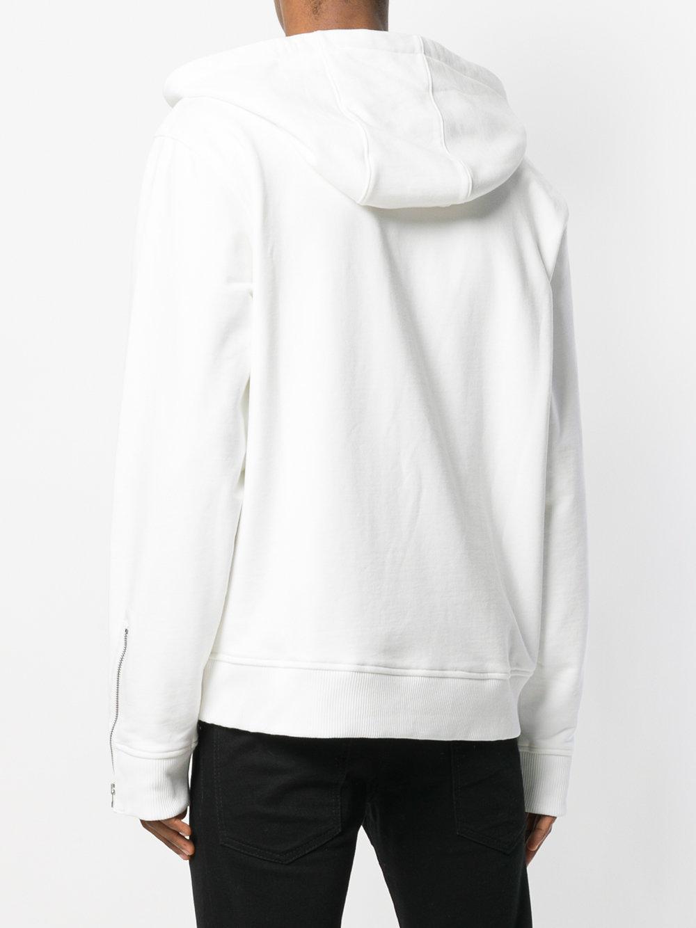 Download Helmut Lang Cotton Half Zip Hoodie in White for Men - Lyst
