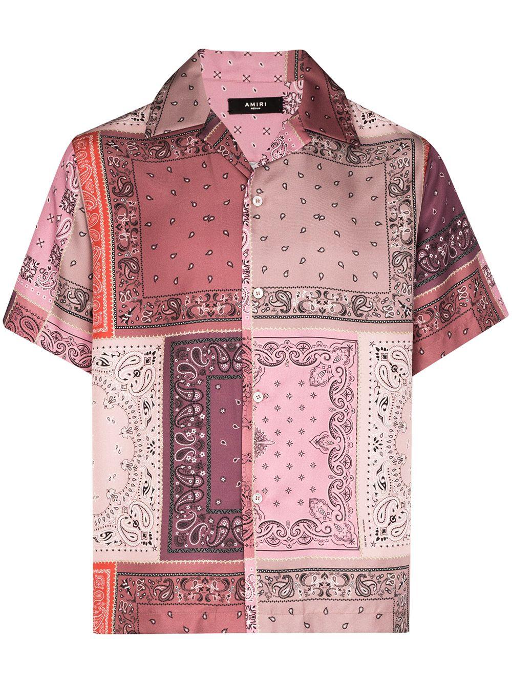 Amiri Bandana-print Silk Shirt in Pink for Men | Lyst