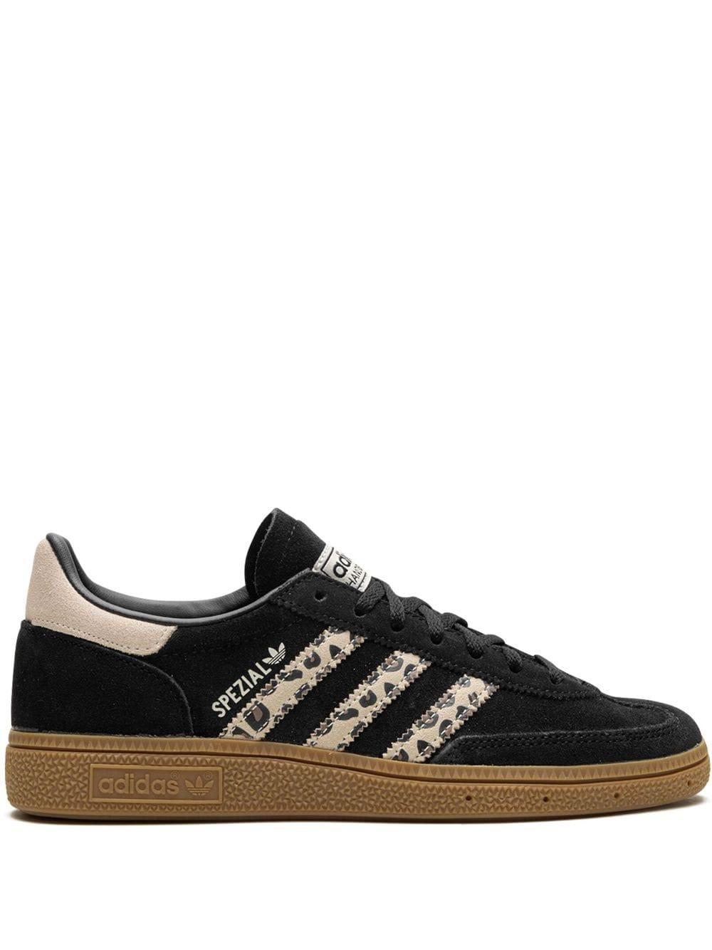 Adidas handball spezial wonder leopard sneakers in black lyst