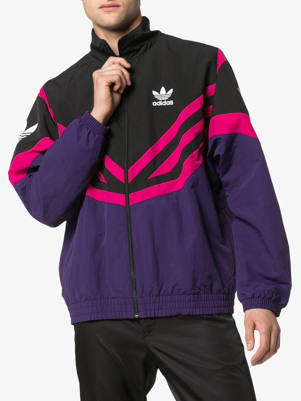 adidas sportive purple track jacket