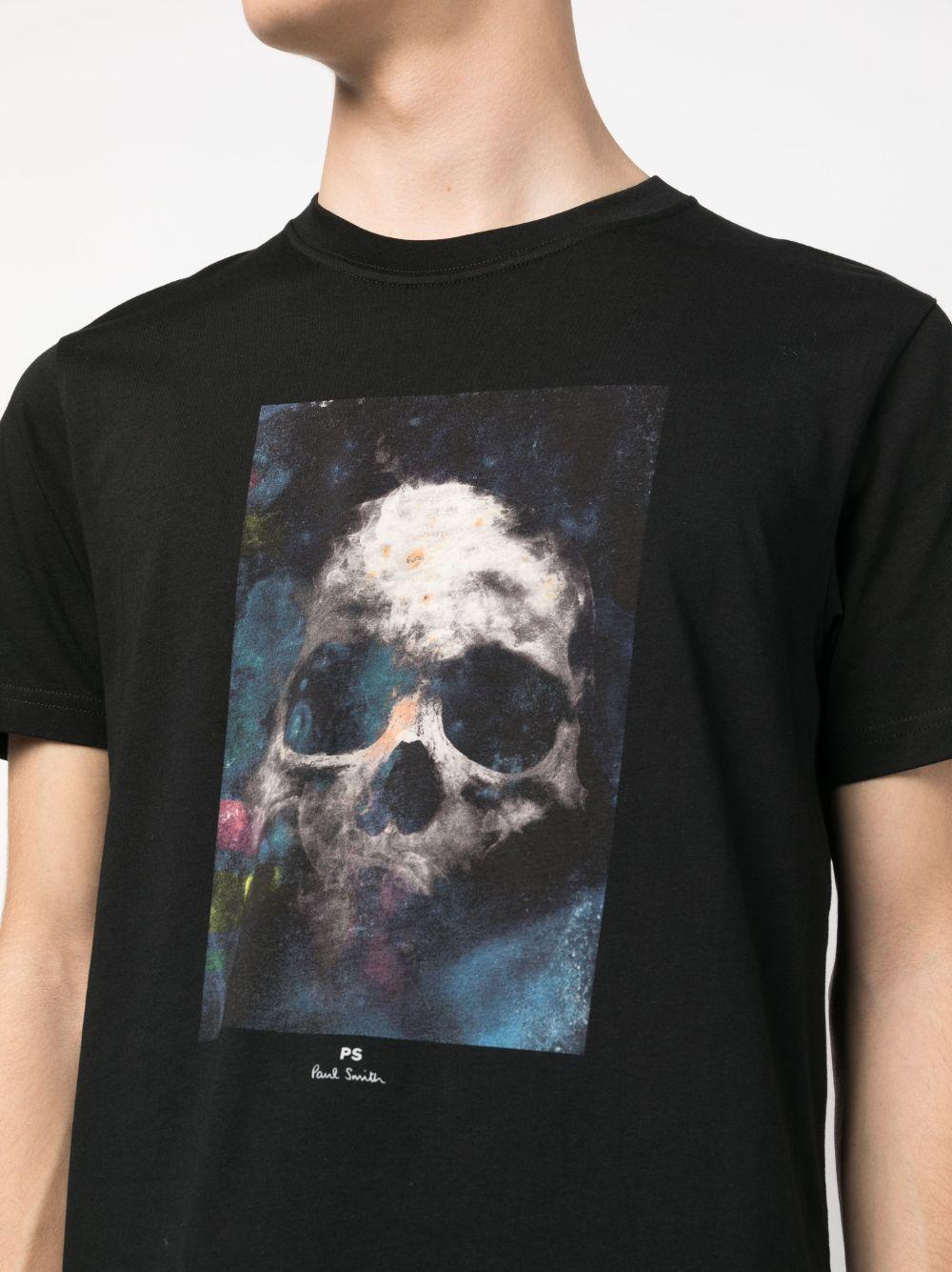 PS by Paul Smith 'painted Skull' Cotton T-shirt in Black for Men | Lyst